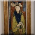 A04. Woman with parasol oil painting on canvas by Gabriel Dauchot. Canvas: 31”h x 15”w 